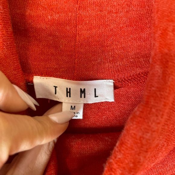 THML Red Ruffle Sleeve Sweater - Picture 4 of 15